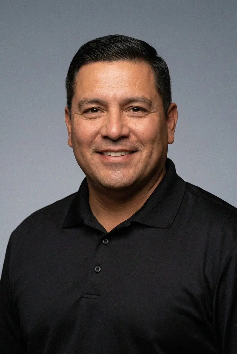 Victor Salgado, who founded Ontario Concrete Pro, on site in Ontario, CA